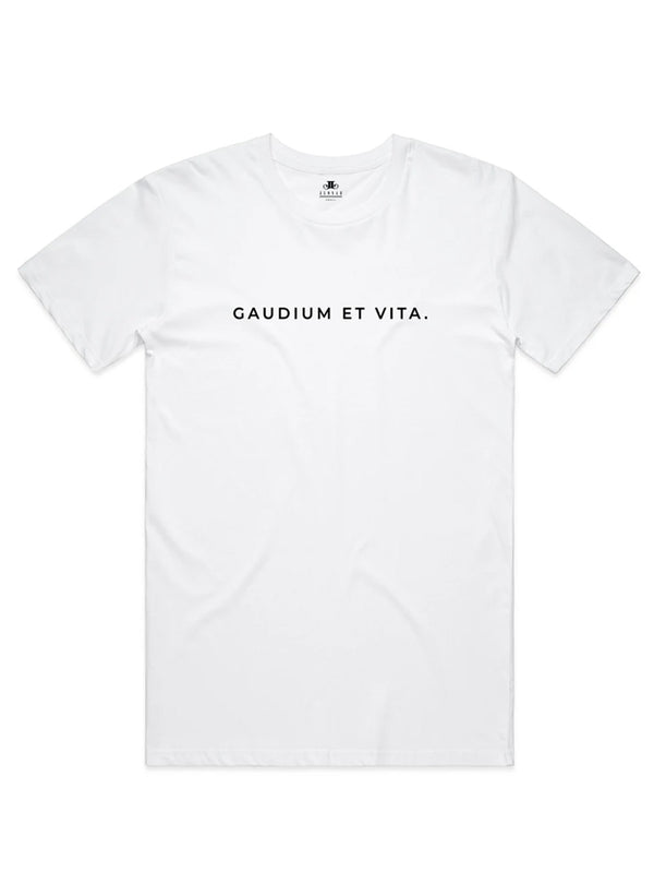 Gaudium Et Vita Tee - White